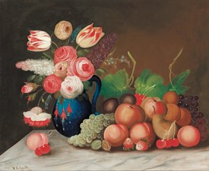 Nature morte avec fruits et fleurs
